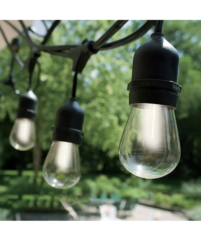 20m Black Solar Festoon String Lights with 20 Bulb Plug in Kit - Home & Garden > Lighting > Night Lights & Ambient