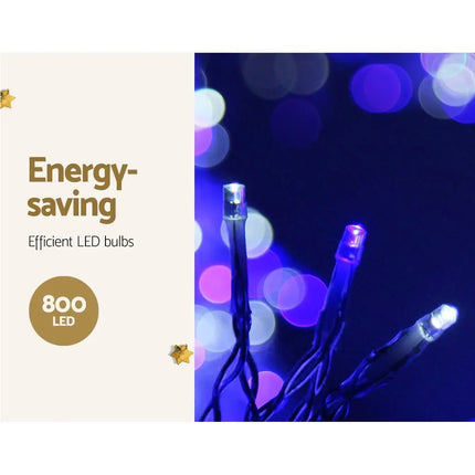 800 LED Christmas Icicle Lights White and Blue-Occasions > Lights-Dropli