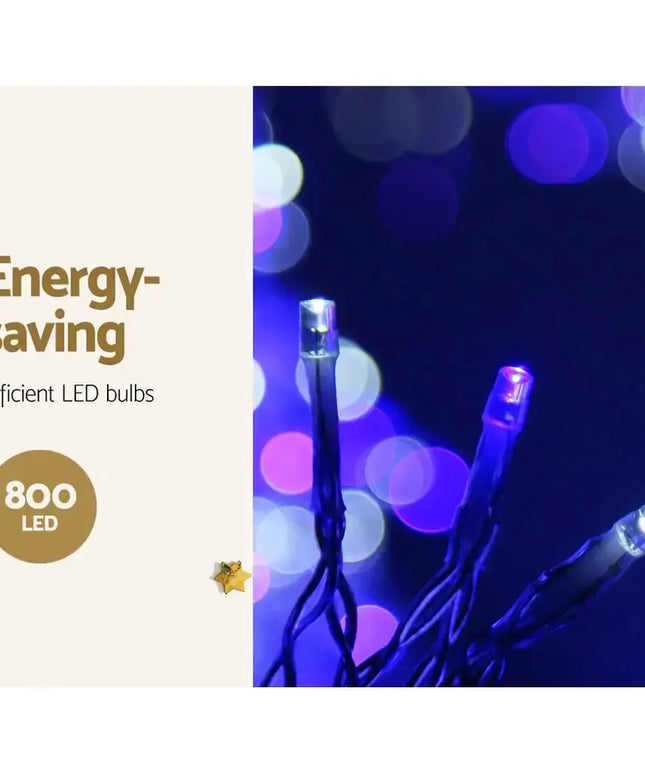 800 LED Christmas Icicle Lights White and Blue-Occasions > Lights-Dropli