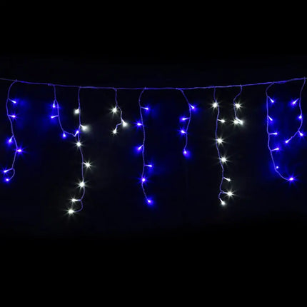 800 LED Christmas Icicle Lights White and Blue-Occasions > Lights-Dropli