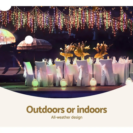 800 LED Christmas Icicle Lights Mutlicolour-Occasions > Lights-Dropli