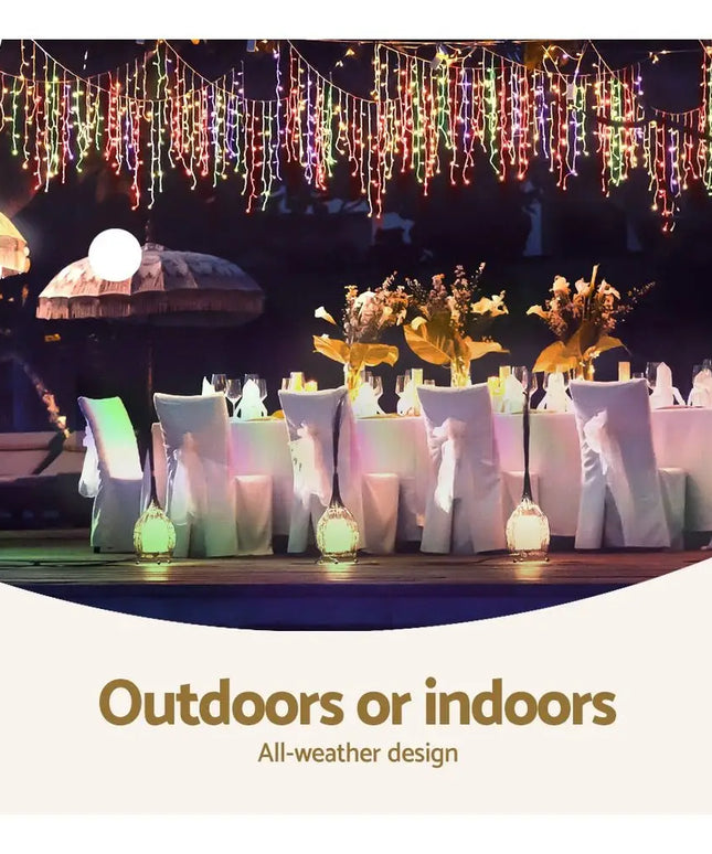 800 LED Christmas Icicle Lights Mutlicolour-Occasions > Lights-Dropli
