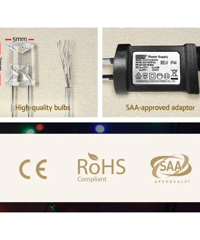 800 LED Christmas Icicle Lights Mutlicolour-Occasions > Lights-Dropli