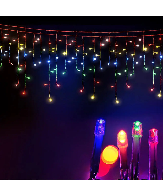 800 LED Christmas Icicle Lights Mutlicolour-Occasions > Lights-Dropli