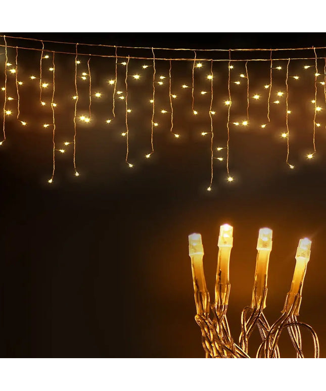 800 LED Christmas Icicle Lights Warm White-Occasions > Lights-Dropli