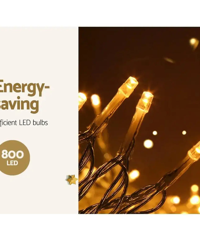 800 LED Christmas Icicle Lights Warm White-Occasions > Lights-Dropli