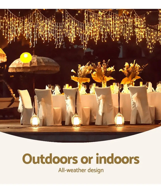 800 LED Christmas Icicle Lights Warm White-Occasions > Lights-Dropli