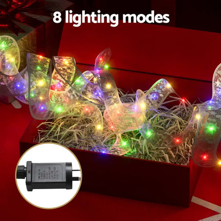 Illuminated decorative bird string lights from 20M Christmas Lights Ribbon Fairy Light 200 LED Colored Jingle Jollys