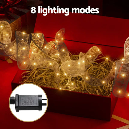 Illuminated Reindeer Christmas Lights on 20M Christmas Lights Ribbon Fairy Light 200 LED Warm Jingle Jollys