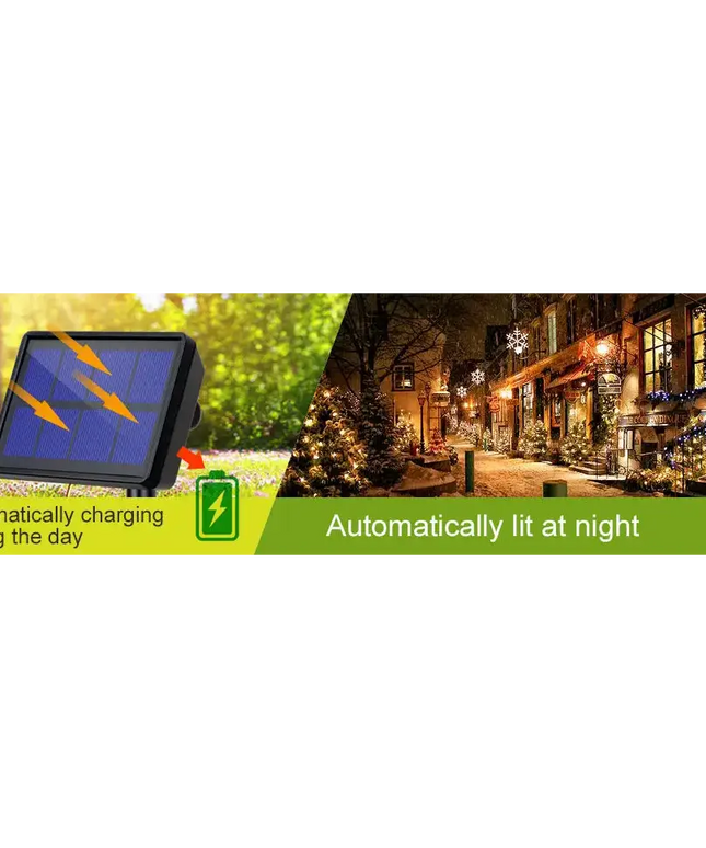 20M Multi Colour Solar Powered Outdoor Fairy Lights with 8 Lighting Modes - Home & Garden > Lighting > Outdoor Lights