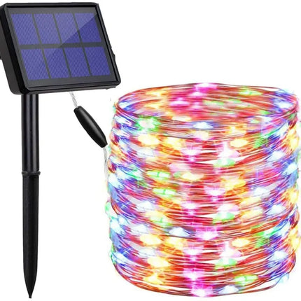 20M Multi Colour Solar Powered Outdoor Fairy Lights with 8 Lighting Modes - Home & Garden > Lighting > Outdoor Lights