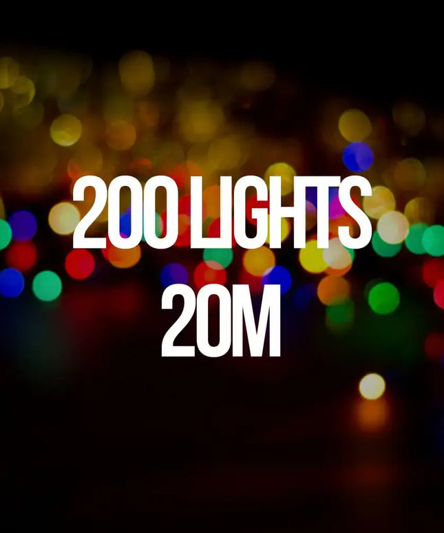 20M Solar Powered Outdoor Fairy Lights - Multicoloured - Home & Garden > Lighting > Night Lights & Ambient Lighting