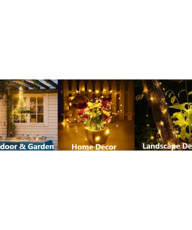 20M Solar Powered Outdoor Fairy Lights with 8 Lighting Modes - Home & Garden > Lighting > Outdoor Lights