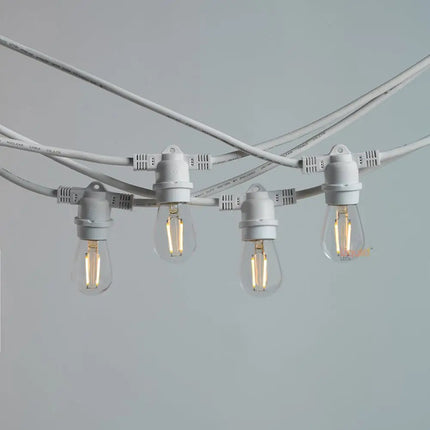 20m White Festoon String Lights with 20 Bulb 240V Liquidleds, Festoon String, 20m-white-festoon