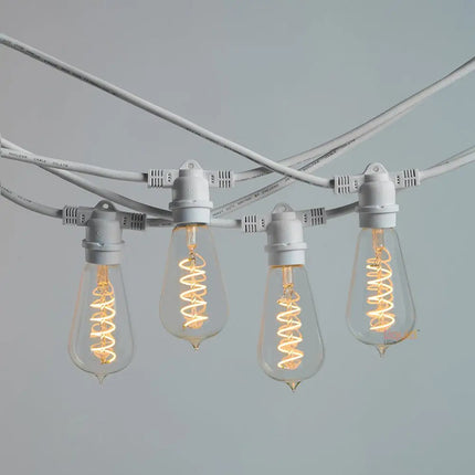 20m White Festoon String Lights with 20 Bulb 240V Liquidleds, Festoon String, 20m-white-festoon