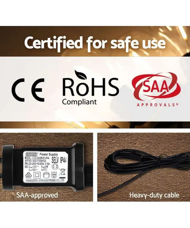 23m LED Festoon String Lights 20 A19 Bulbs Plug in Kits Dropli, Occasions > Lights, jingle-jollys-23m-led-festoon-string-lights-20-bulbs-kits-wedding-party-christmas-a19