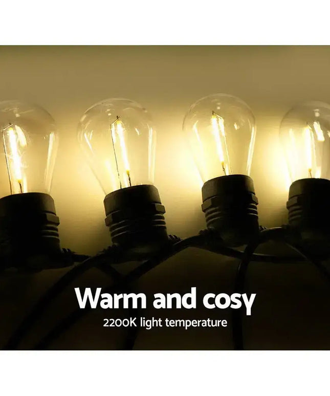 23m LED Festoon String Lights 20 S14 Bulbs Plug in Kits Dropli, Occasions > Lights, jingle-jollys-23m-led-festoon-string-lights-20-bulbs-kits-wedding-party-christmas-s14