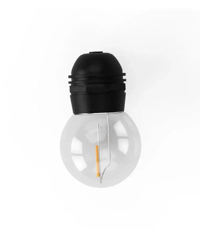 23m Black Solar Festoon String Lights with 20 Bulb Plug in Kit - Occasions > Christmas > Outdoor Decorations & Lights