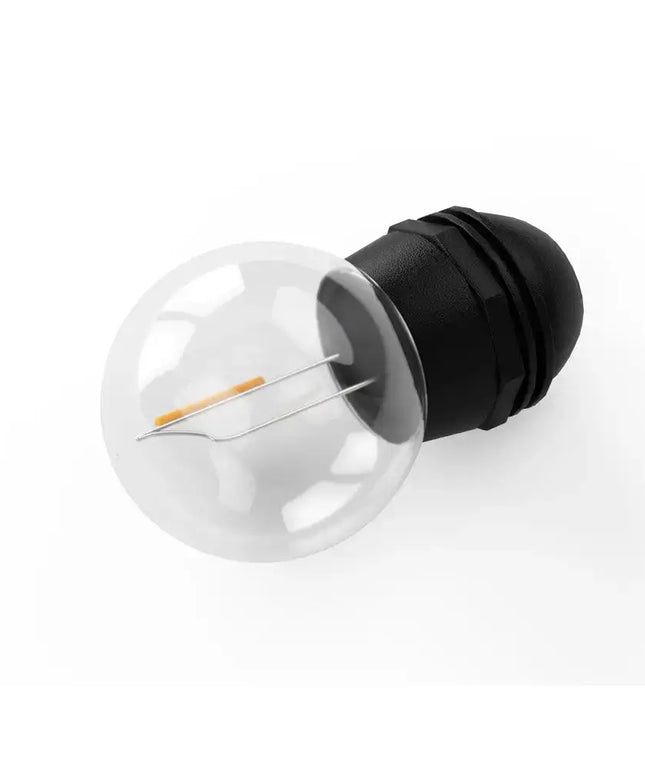 23m Black Solar Festoon String Lights with 20 Bulb Plug in Kit - Occasions > Christmas > Outdoor Decorations & Lights