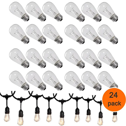24pc Box Vintage Festoon Globe 11W Incandescent Light Bulb E27