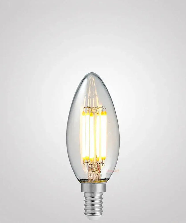 6W 12 Volt DC Candle LED Bulb E14 in Warm White