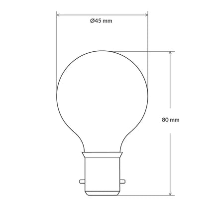 4W 12-24 Volt AC/DC Fancy Round LED Bulb B22 in Warm White