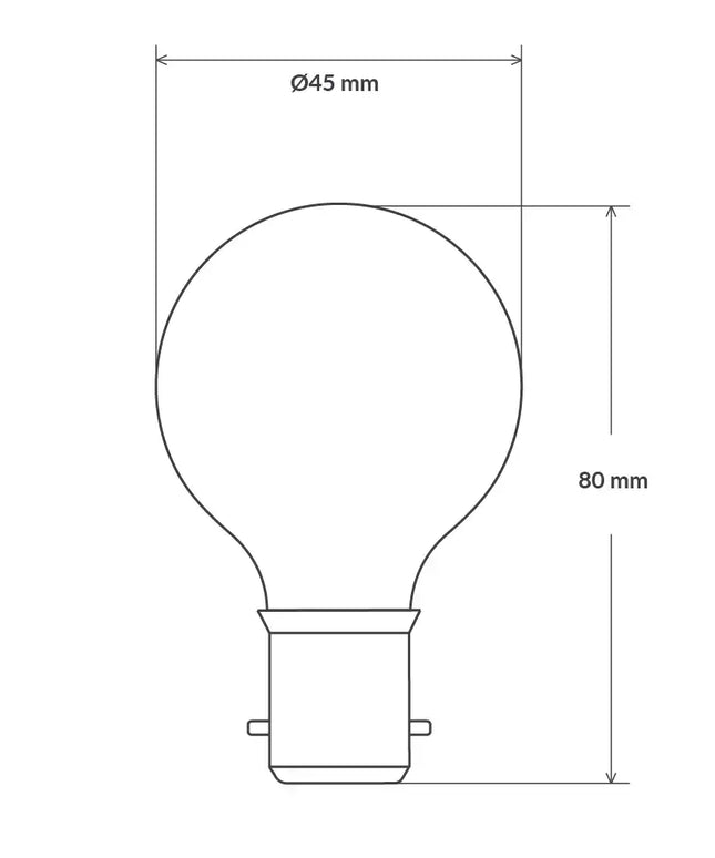 4W 12-24 Volt AC/DC Fancy Round LED Bulb B22 in Warm White