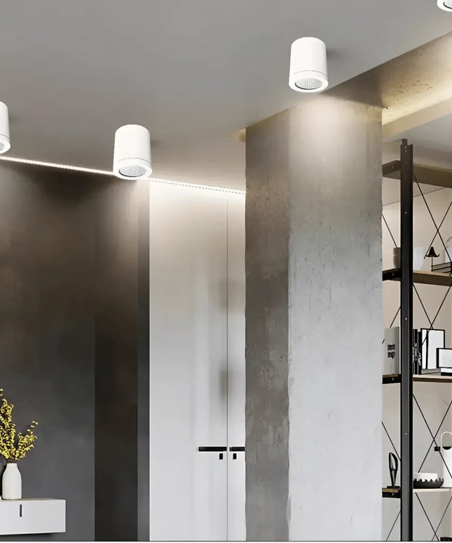 25W LED Black Tri-Colour 130mm Surface Mount Downlight