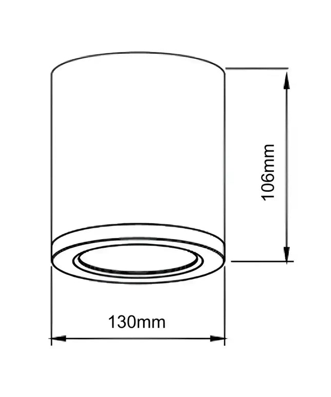 25W LED White Tri-Colour 130mm Surface Mount Downlight