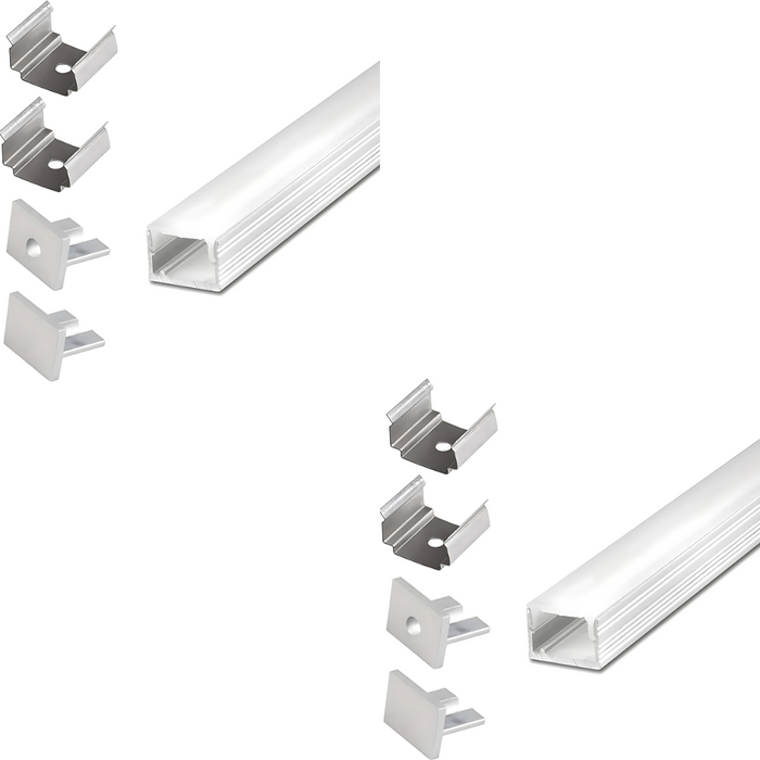 "Micro Surface Aluminium Mounting Profile System - Silver 8MM X 9MM for LED Strip Lighting"