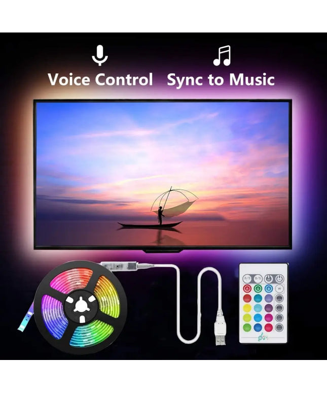 2M LED Strip Lights Rope Light for TV, Gaming and Computer (Lights Strip App with Remote Control) Dropli, Electronics > Computer Accessories, 2m-led-strip-lights-rope-light-for-tv-gaming-and-