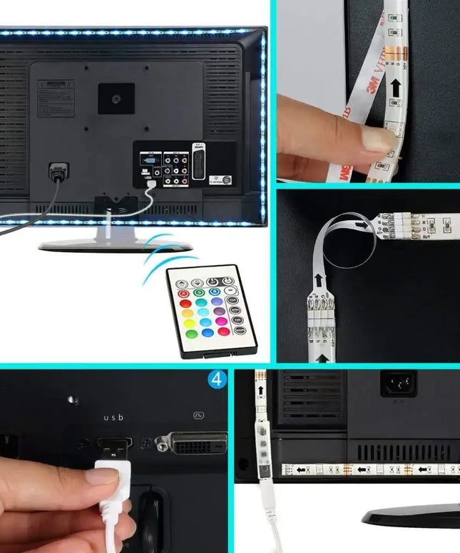 2M LED Strip Lights Rope Light for TV, Gaming and Computer (Lights Strip App with Remote Control) Dropli, Electronics > Computer Accessories, 2m-led-strip-lights-rope-light-for-tv-gaming-and-