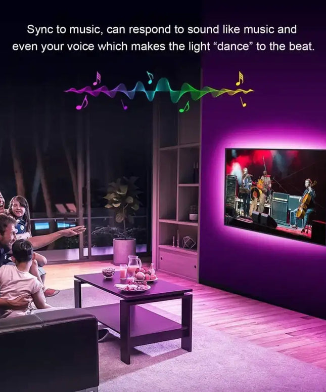 2M LED Strip Lights Rope Light for TV, Gaming and Computer (Lights Strip App with Remote Control) Dropli, Electronics > Computer Accessories, 2m-led-strip-lights-rope-light-for-tv-gaming-and-