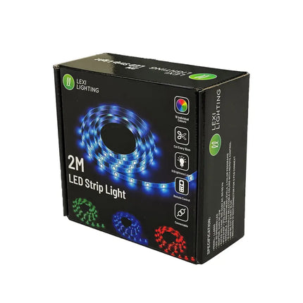 Box of Lexi Lighting 2M LED Strip Light on a white background