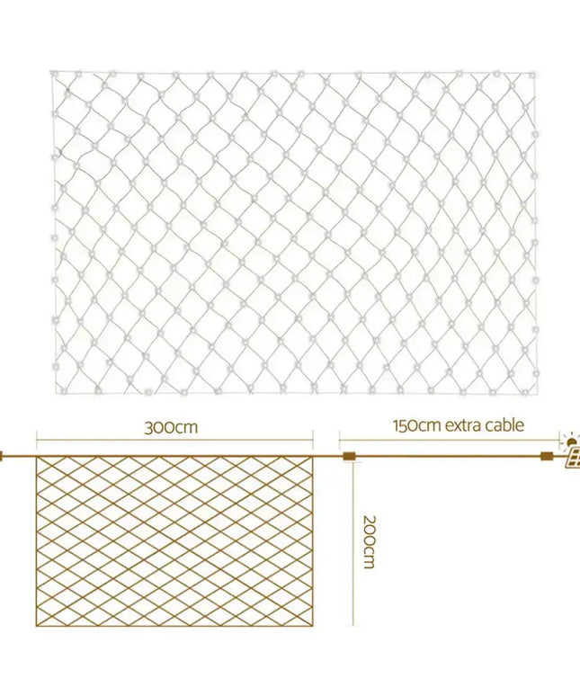 2Mx3M Christmas Net String Light Set Warm 504 LEDs - Occasions > Christmas > Outdoor Decorations & Lights