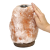 Handcrafted Himalayan salt lamp with oil burner function and Australian-standard cord.