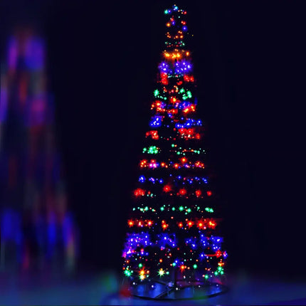 Illuminated collapsible Christmas tree with 400 LED solar-powered lights from Jingle Jollys