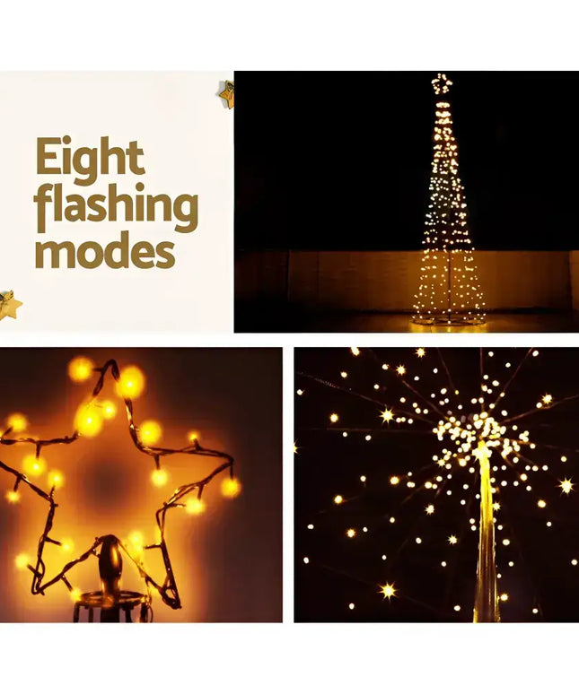 Christmas Light Decorations on 3.6M Christmas Tree LED Solar Warm White