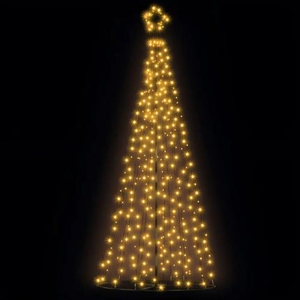 Illuminated 3.6M Christmas Tree with star topper featuring warm white LED lights