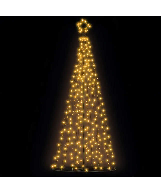 Illuminated 3.6M Christmas Tree with star topper featuring warm white LED lights