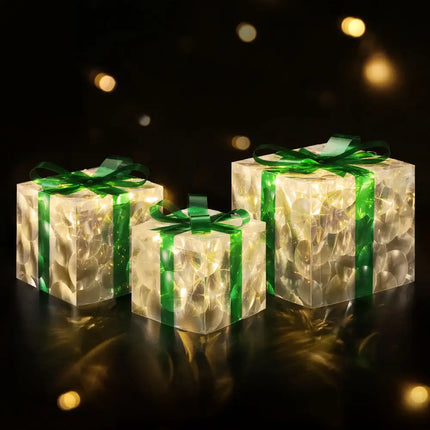 3 PCS Christmas Lights 70 LED Fairy Light Gift Box Jingle Jollys - Occasions > Christmas > Outdoor Decorations & Lights