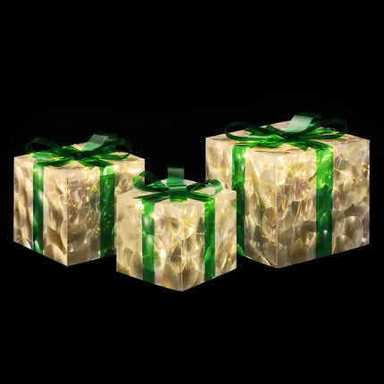3 PCS Christmas Lights 70 LED Fairy Light Gift Box Jingle Jollys - Occasions > Christmas > Outdoor Decorations & Lights