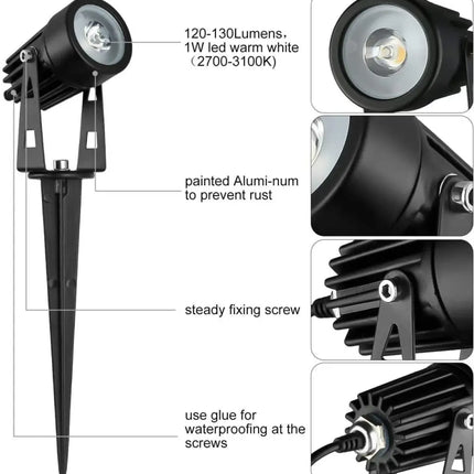 3 x LED Spotlights Powered Solar Garden Lights Outdoor Waterproof (Warm White) Dropli, Home & Garden > Garden Lights, 3-x-led-spotlights-powered-solar-garden-lights-outdoor-waterproof-warm-wh