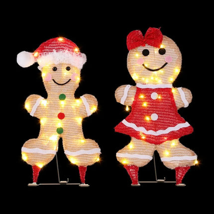 30 LED Christmas Lights Gingerbread Motif Fairy Light Decoration Jingle Jollys - Occasions > Christmas > Outdoor