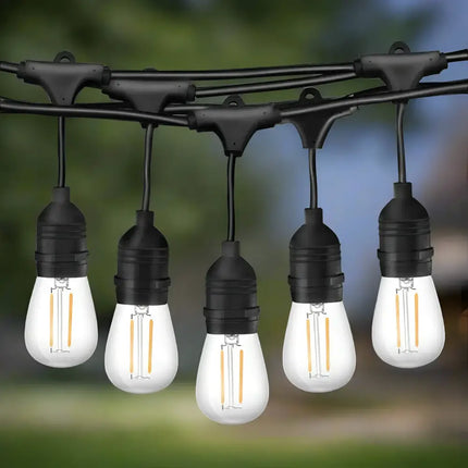 Outdoor Hanging String Lights with 30 Bulbs for Ambience and Decoration