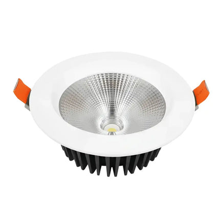 30W COB Tri-Colour Dimmable Aluminium LED Downlight 190mm cut out