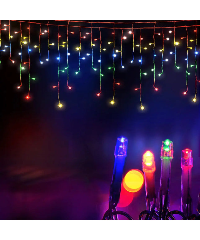32M Christmas Icicle Lights 960 LED Multi-coloured - Occasions > Christmas > Outdoor Decorations & Lights