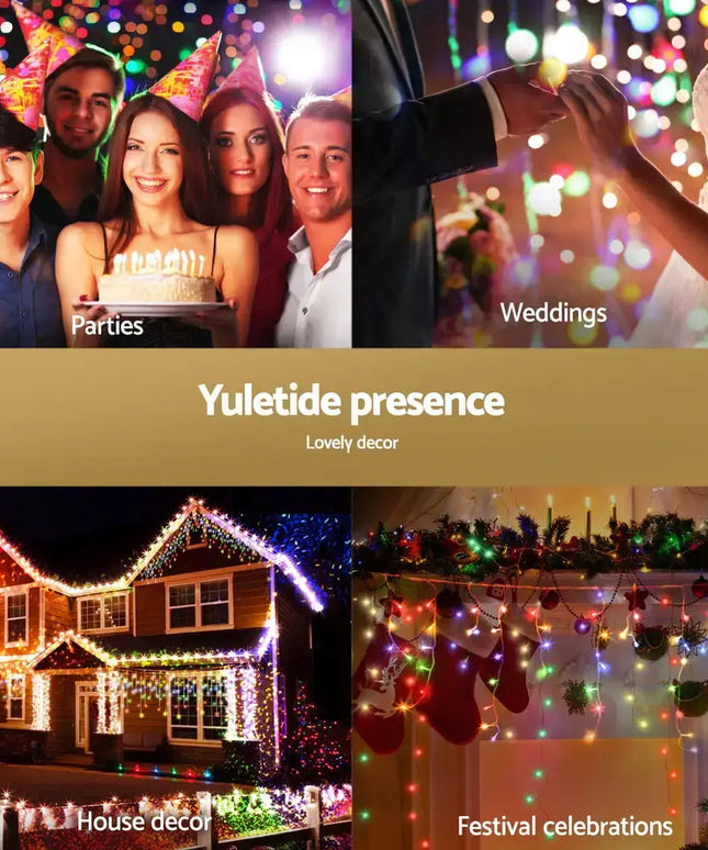 32M Christmas Icicle Lights 960 LED Multi-coloured - Occasions > Christmas > Outdoor Decorations & Lights