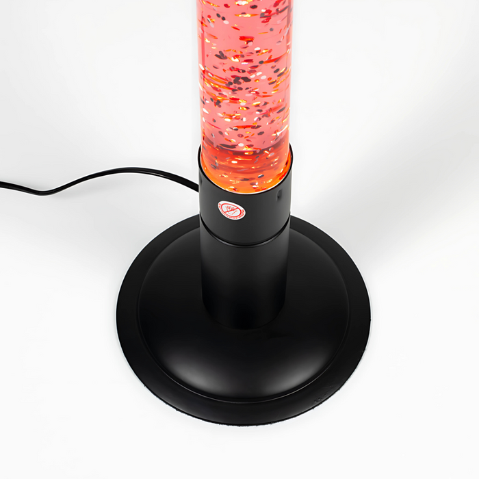 Lava Floor Lamp Red Glitter Glam - 64cm