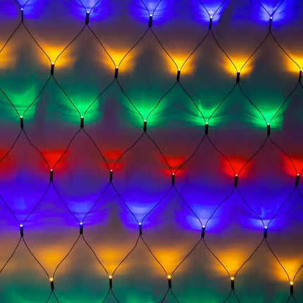 Colorful net lights displayed in 360 LED Connectable Net Lights available in Warm White